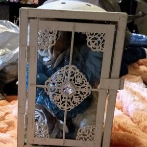 Hobby Lobby White and Blue Accent Lantern
